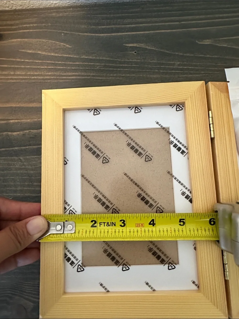 Tri-Fold Natural Pine Picture Frame - 3-Panel Wooden Frame